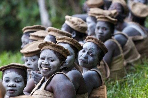 The photographer could get inside of an enclosed sect named Tatahonda in the Democratic Republic of the Congo. The ladies are preparing for their religious ceremony.